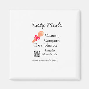 Catering-Dienstleistungen Name QR-Code Website Bäc Magnet