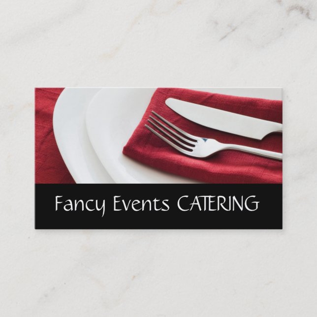Catering/Food Business Card Visitenkarte (Vorderseite)