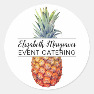 Catering für Ananas Runder Aufkleber