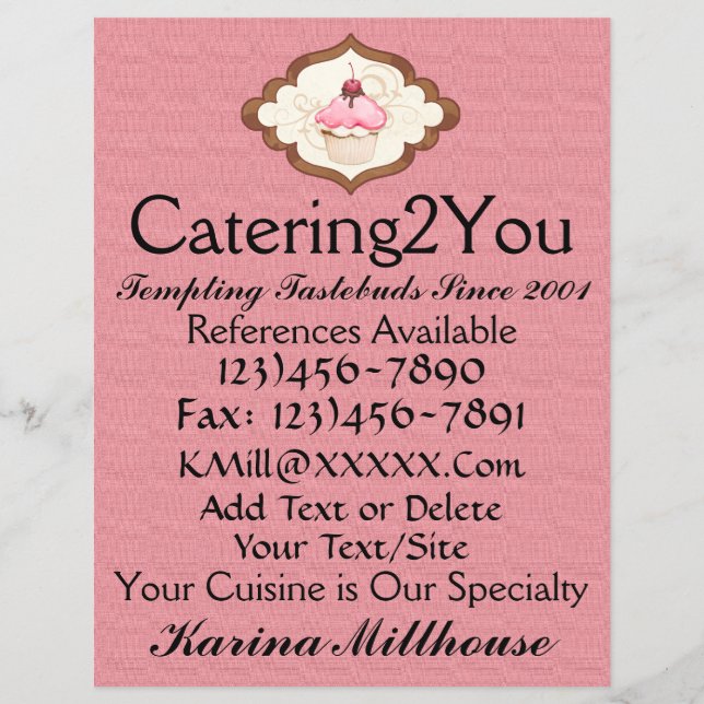 Catering-Geschäfts-Flyer - SRF Flyer (Vorne)
