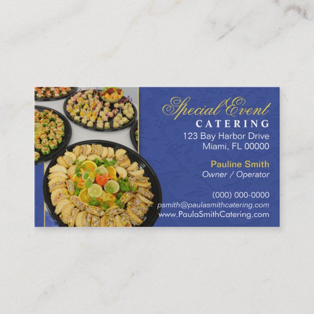 Catering-Geschäfts-Karte Visitenkarte (Vorderseite)