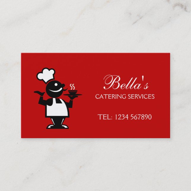 Catering-Geschäfts-Karte Visitenkarte (Vorderseite)
