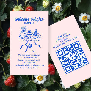 Catering Koch Event Planning Food Prep CUSTOM QR Visitenkarte