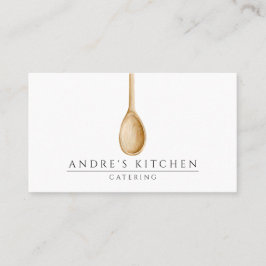Catering Kulinarischer Watercolor Mixing Holzlöffe Visitenkarte