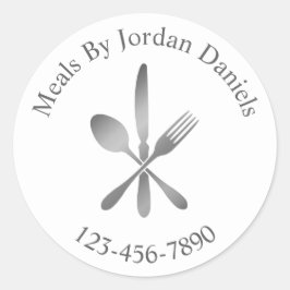 Catering Meal Prep Personal Koch Business Label Runder Aufkleber