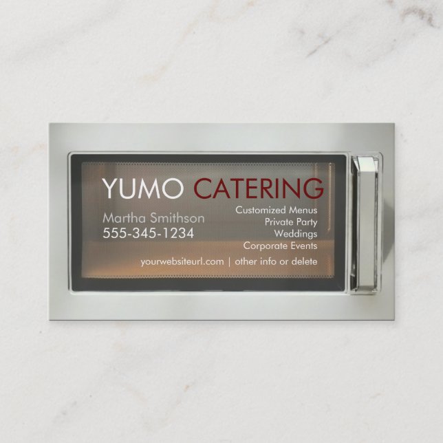 Catering Oven Hospitality Business Card Visitenkarte (Vorderseite)