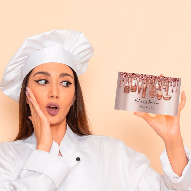 Catering Personal Koch Kitchen Knifes Rose Tropfen Visitenkarte (Von Creator hochgeladen)