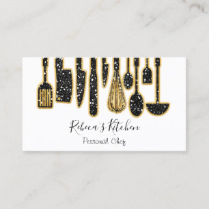 Catering Personal Koch Restaurant Küche Blau Visitenkarte