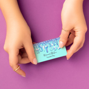 Catering Personal Koch Restaurant Tropfen Glitzer  Visitenkarte