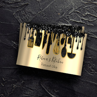 Catering Personal Koch Restaurant Tropfen Visitenkarte