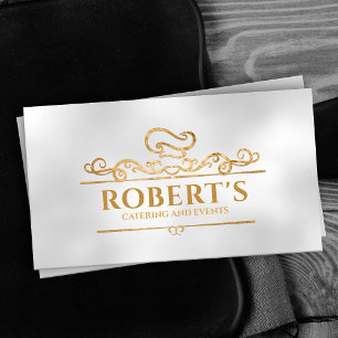 Catering - Persönlicher Koch - Luxus Goldenes Orna Visitenkarte