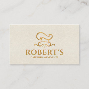 Catering - Persönlicher Koch - Luxus Goldenes Orna Visitenkarte