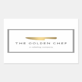 Catering-Restaurant des Goldmedaillen-Koch Rechteckiger Aufkleber