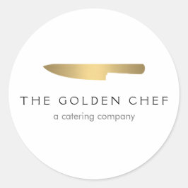 Catering-Restaurant des Goldmedaillen-Koch Runder Aufkleber