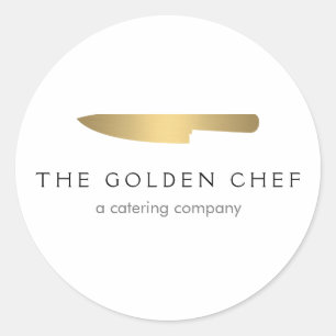 Catering-Restaurant des Goldmedaillen-Koch Runder Aufkleber