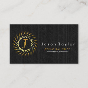 Catering-Retro schwarzer hölzerner Visitenkarte