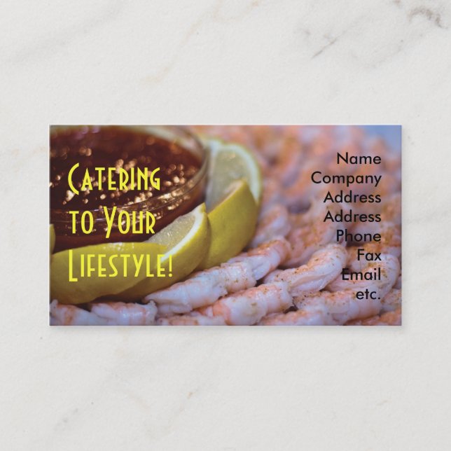 Catering Service Business Card Visitenkarte (Vorderseite)
