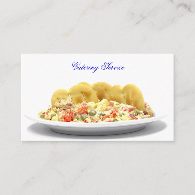 Catering-Service-Geschäfts-Karten-Schablone Visitenkarte (Vorderseite)