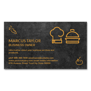Catering Service   Lebensmittelindustrie   Koch Magnetische Visitenkarte