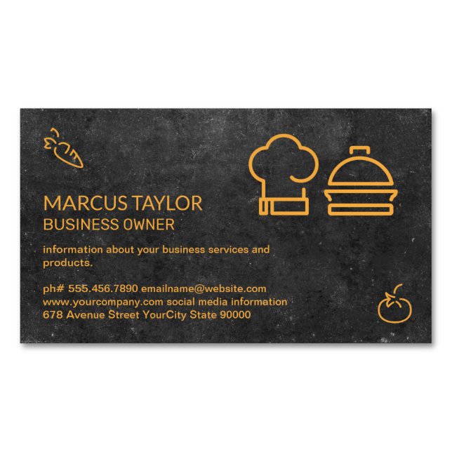 Catering Service | Lebensmittelindustrie | Koch Magnetische Visitenkarte (Vorderseite)