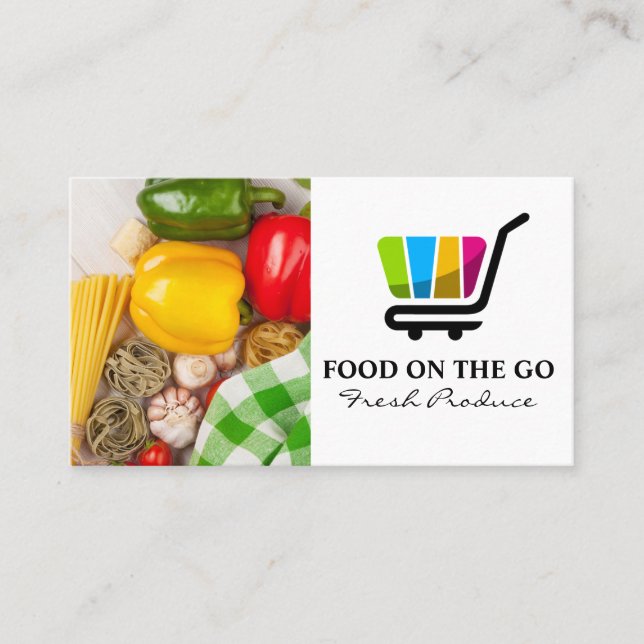 Catering Service | Lieferung von Lebensmitteln | Visitenkarte (Vorderseite)