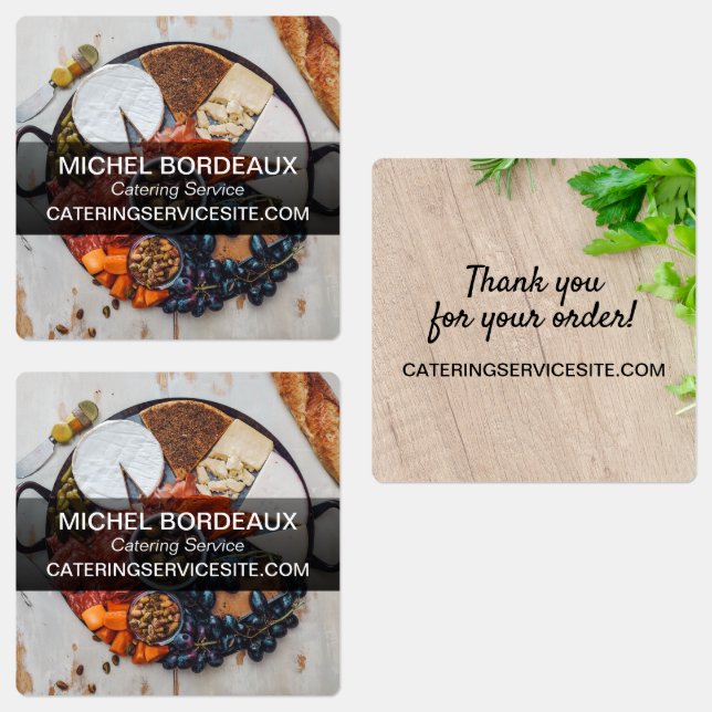Catering Service Vielen Dank für Ihre Bestellung Etiketten (Gruppe)