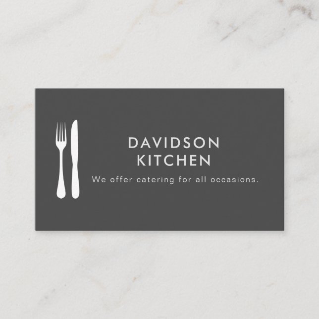 Catering Service Visitenkarte (Vorderseite)