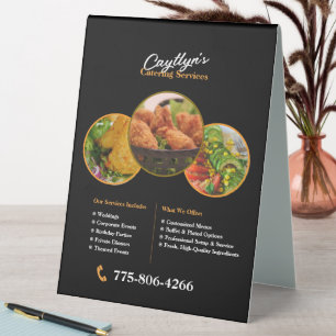 Catering Services Benutzerdefiniertes Tabellenzell Tischaufsteller