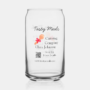 Catering Services fügen den Namen QR-Code Website  Dosenglas