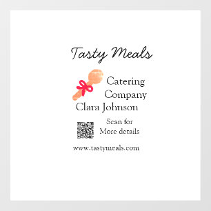 Catering Services fügen den Namen QR-Code Website Fensteraufkleber