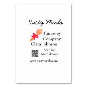 Catering Services fügen den Namen QR-Code Website  Tischnummer