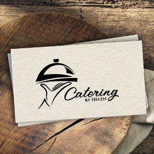 Catering Tray Ornament - Schwarz Visitenkarte