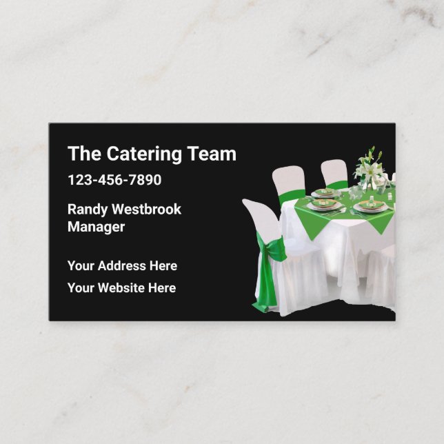 Catering- und Party-Planer Visitenkarte (Vorderseite)