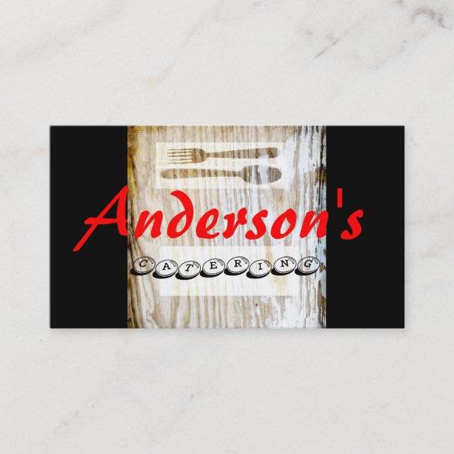 Catering-Visitenkartenvorlage anpassbar Visitenkarte (Vorderseite)