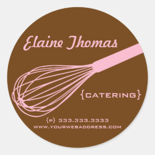Catering Whisky Stickers Pink & Brown