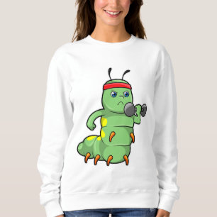 Caterpillar at Strength training with Dumbbell Sweatshirt