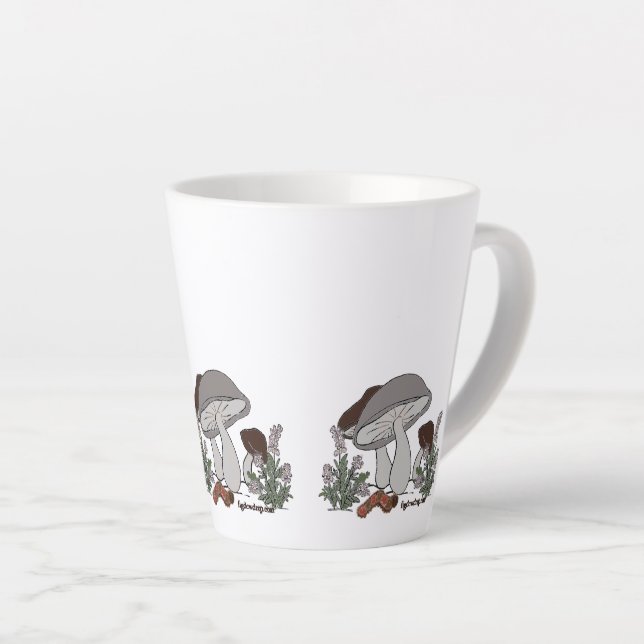 caterpillar mushroom small latte mug (Angle droit)