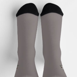 Caterpillar & Mushrooms mauve crew socks Socken
