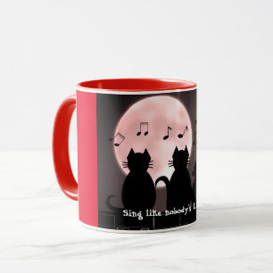 Caterwaulen durch Mondlicht.personalisiert Tasse