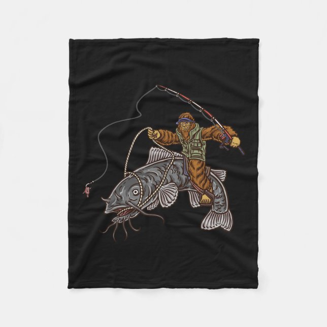 Catfischereifischer — Bigfoot Jagd — Fleecedecke (Vorderseite)