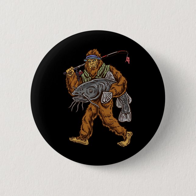 Catfish Bigfoot Jagd Button (Vorderseite)