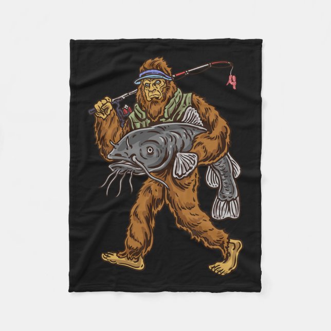 Catfish Bigfoot Jagd Fleecedecke (Vorderseite)