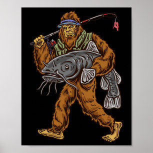 Catfish Bigfoot Jagd Poster