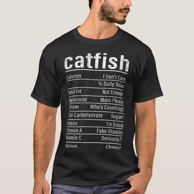 Catfish Fakten Funny Fishing Lover Catfish Graph T-Shirt (Vorderseite)