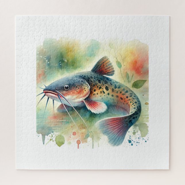 Catfish in Watercolor Art 170724AREF129 - Watercol (Vertikal)