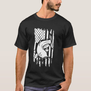 Catfishing Amerikanische Flagge - Wels Angler Fisc T-Shirt