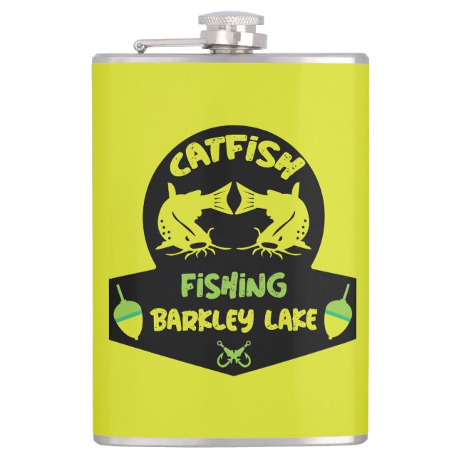 Catfishing Lake Barkley Kentucky Flachmann (Vorderseite)