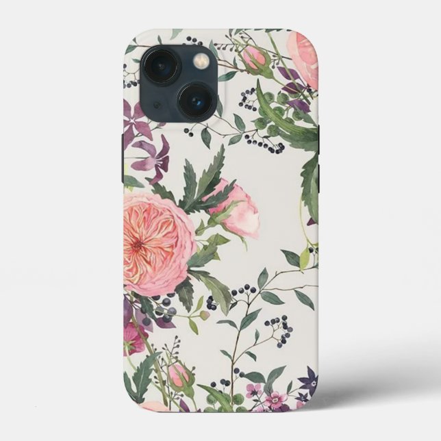 Cath Kidston London Design blaue Blumen Case-Mate iPhone Hülle (Rückseite)