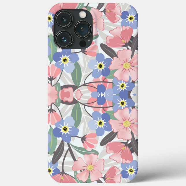 Cath Kidston London Design blaue Blumen Case-Mate iPhone Hülle (Rückseite)