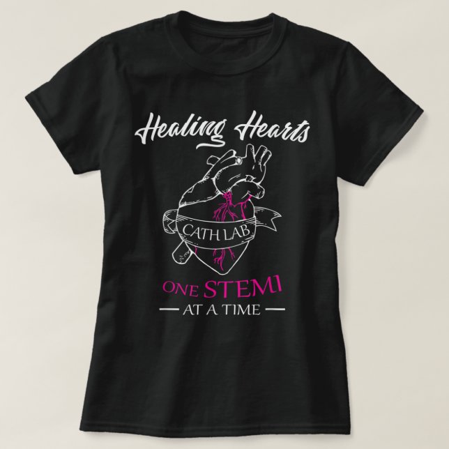 Cath Labrador Nurse Geschenk, Krankenpflege Stemi  T-Shirt (Design vorne)